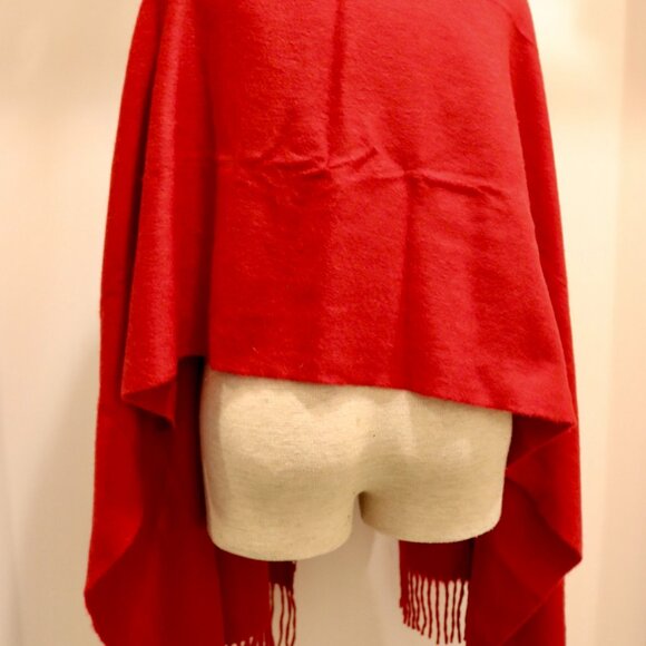 $985 XL LONG HOLLAND & SHERRY 100% CASHMERE RED SCARF WRAP SHAWL Scotland 29x 75 - Picture 9 of 12